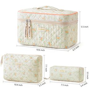Linda Bolsa de Maquillaje Floral <span class=keywords><strong>Coqueta</strong></span>, Bolsa de Cosméticos, Bolsa de Aseo para Mujeres y Niñas - Product Image 6