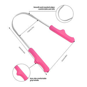 Y tế cấp U hình dạng nhựa xử lý lưỡi <span class=keywords><strong>scraper</strong></span> thép không gỉ lưỡi Cleaner công cụ chăm sóc cho miệng giảm hôi miệng - Product Image 2