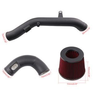 Kit d'admission d'air froid de haute qualité AOSU Performance pour moteur turbo M3 F80 M4 F82 M2 S55 AIM062-BK-RD Noir + Rouge - Product Image 6