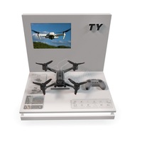 Support d'affichage pour drone, étagère d'exposition en acrylique éclairée par LED pour la présentation de produits de quadricoptères RC avec support pour télécommande