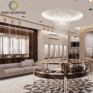 Trendy Glass Jewellery Store Wall Display Cabinet Fine Diamond Necklace Shop Furniture Luxury Jewelry Display Showcase for Sale - Product Image 2