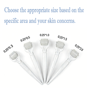 Rouleau d'aiguilles stériles jetables en acier inoxydable pour les soins et le rajeunissement de la peau du visage, avec des propriétés hydratantes et nourrissantes - Product Image 2