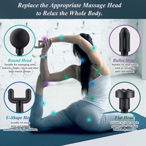 Pistola de masaje con carga USB, percusión de tejido profundo, espalda, 6 niveles para atletas, masajeador muscular para aliviar el dolor con 4 cabezales de masaje - Product Image 4