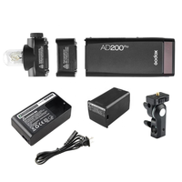 Flash de Poche Godox AD200 Pro AD200Pro 200Ws 2.4G Stroboscopique 1/8000 HSS, 500 Éclairs à Pleine Puissance