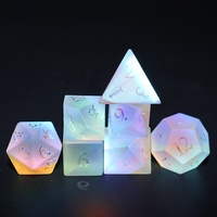 Mini dés à 4 faces, dés en verre mat à 4, 6, 8, 10, 12, 20 faces, jeu de dés pour Donjons et Dragons, jeux de rôle DND, RPG