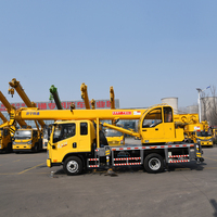 Nouvelle grue mobile 4x4 de 8 tonnes, grue hydraulique montée sur camion, mini-grue Liyuan, équipement de construction haute efficacité