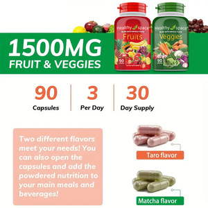 Capsules de complément alimentaire <span class=keywords><strong>Micro</strong></span> Superfood aux fruits et légumes, extrait 100% de fruits et légumes entiers biologiques, 90 unités, lot de <span class=keywords><strong>2</strong></span> - Product Image 2