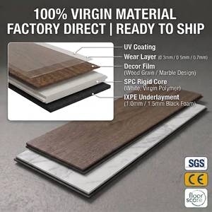 Suelo SPC con Sistema de Clic y Base IXPE, Loseta Vinílica Rígida Impermeable - Product Image 2
