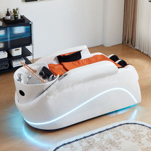 Cama de Lujo para Lavado de Cabello en Salón, Tratamiento Facial, Masajeador Eléctrico Automático de Cuerpo Completo con Calor para Espalda, Lavabo de Cerámica, <span class=keywords><strong>Spa</strong></span> Capilar - Product Image 2