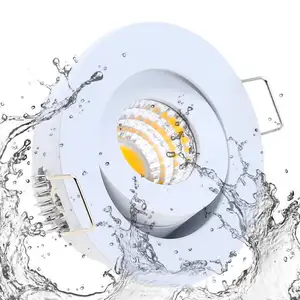 מיני 3w עגול לבן שחור COB תקרה רכוב Dimmable IP65 עמיד למים Tiltable LED ספוט אור Downlight