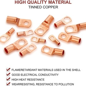 Terminales de Cobre Puro para Cable, Tipo Crimp, Estilo Europeo, Serie SC, 4-25mm, 170 Piezas en Caja, Dorados, HS-50B - Product Image 5