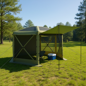 D0100XFEUHV Carpa de Malla Anti-Mosquitos de 12x12 pies, Color Verde Militar, de 6 Lados, con Bolsa de Transporte - Product Image 2