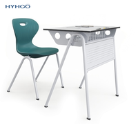 HYHOO Mobilier Scolaire Turquie Moyen-Orient Tables et Chaises Simples en HPL Ensemble Bureau et Chaise Universitaire pour Étudiants