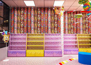 Tùy Chỉnh Đầy Màu Sắc Bánh Kẹo Hiển Thị Giá Kệ bespoke Kẹo Cửa Hàng Thiết Kế Nội Thất Hiện Đại Kẹo Cửa Hàng Trang Trí - Product Image 3