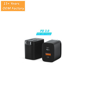 للبيع بالجملة من المصنع OEM ODM 20W 1 USB 1 Type-C PD3.0 شاحن بطارية جدار سريع ملحقات الهاتف لمحول طاقة Anker Dell ASUS - Product Image 2