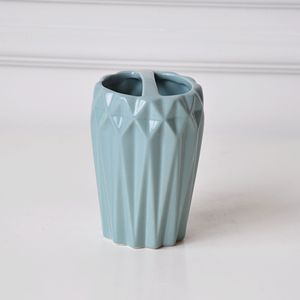 <span class=keywords><strong>Wathet</strong></span> En Céramique Ensembles D'accessoires De Salle De Bains Porte-Brosse De Toilette brosse À Dents Porte-Savon - Product Image 3