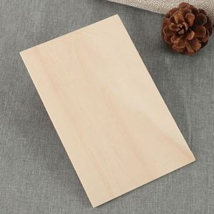 Tarjeta postal de madera grabada con láser de 150x100 mm al por mayor, tarjeta de madera sin terminar de forma rectangular para manualidades - Product Image 1