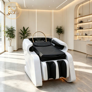 Lit de lavage électrique professionnel pour salon de coiffure, inclinable et réglable, avec éclairage LED intégré – Vente en gros directe usine - Product Image 3