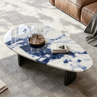 Table basse en quartz artificiel artisanal irrégulier de style antique, sculptée sur mesure, en pierre artificielle, style européen moderne, écologique