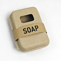 RUNWELL Minimalist Biodegradable Eco-Friendly Recycled Materials Compostable Molded Paper Pulp Square Soap Packaging Box
