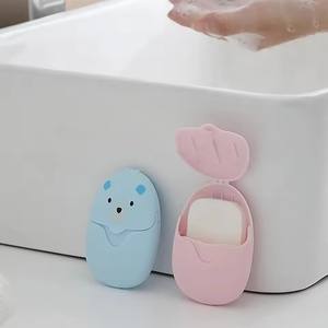 Savon en papier portable pour voyage, vente chaude, durable, jetable, pour le lavage des mains en extérieur, fabriqué en plastique - Product Image 5