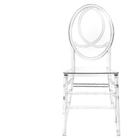 Chaise Phénix empilable en acrylique transparent à prix d'usine, siège transparent en résine pour mariages, banquets et événements
