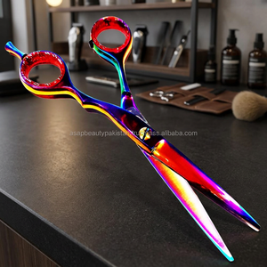 ASAP Professional Sharp Vg10 Steel Short Handle Home Use Hair Cutting Scissors <b>Set</b> Custom Logo Dog Grooming Beauty Personal Care - Product Image 3