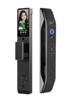Serrure de porte intelligente avec reconnaissance faciale 3D, empreinte digitale, interphone vidéo, Tuya WiFi Cloud, entrée sans clé, portes en bois/aluminium, maison/bureau