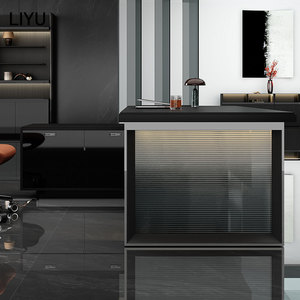 Liyu Furniture Modern L-Shaped Executive Desk with <strong>Drawers</strong> Easy Assembly Boss Director <strong>Office</strong> Table Escritorios De Oficina - Product Image 3