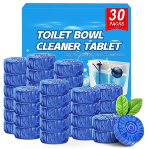 Bloc nettoyant WC bleu solide de haute qualité, désodorisant et assainissant pour toilettes, avec javel - Product Image 1