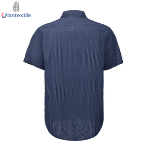 <span class=keywords><strong>Camicia</strong></span> da uomo Casual in cotone <span class=keywords><strong>Seersucker</strong></span> con stampa a punto manica corta traspirante e morbida taglia XL ODM fornitura - Product Image 2