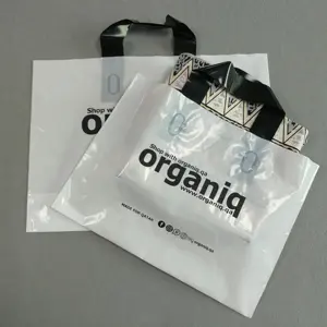 कस्टम प्रिंट लोगो के साथ प्लास्टिक बैग शॉपिंग बैग ले जाने शॉपिंग बैग संभाल