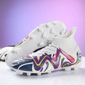 Inventario all'ingrosso del maschio e della femmina della maglia di gomma degli uomini della maglia Q6007 alto taglio FG/TF scarpe da calcio per gli studenti adulti partite di calcio - Product Image 3