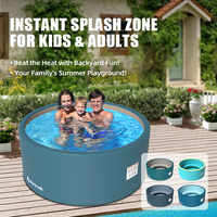 Piscine gonflable ronde à prix d'usine avec siège central intégré, logo personnalisé, certifiée CE EN ISO, vente en gros