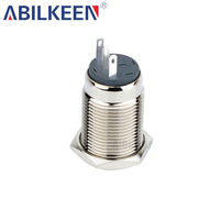 Interrupteur à bouton-poussoir métallique LED étanche IP65 robuste 3A 250V 1NO 1NC/2NO 2NC pour systèmes de contrôle d'automatisation électrique