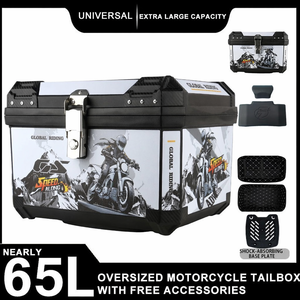 <span class=keywords><strong>Baúl</strong></span> para Motocicleta de Gran Capacidad de 65L, Caja Trasera para Casco de Motocicleta, Casco Integral - Product Image 1