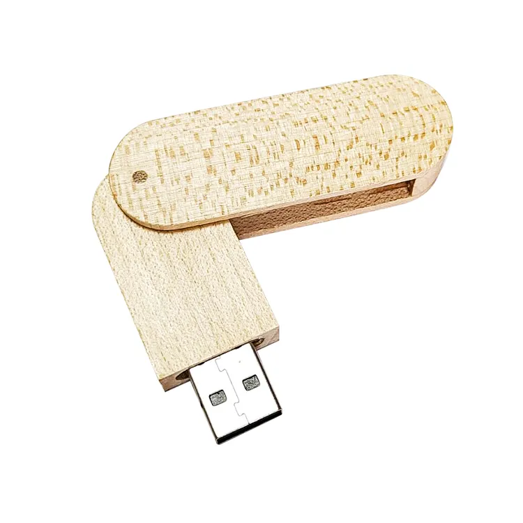 Werkseitig Kostenlose Probe Benutzer definiertes Logo Graviertes USB 64 GB 32GB Flash-Laufwerk aus Holz