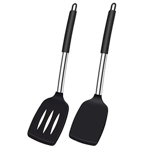 Spatola nera resistente al calore in Silicone antiaderente spatola da cucina spatola da cucina in Silicone per friggere pala - Product Image 1