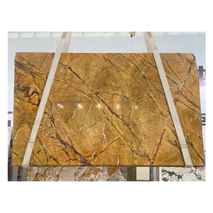 Dalles de marbre brun de la forêt tropicale en cuir poli de marbre doré indien classique pour la <span class=keywords><strong>décoration</strong></span> intérieure en <span class=keywords><strong>pierre</strong></span> - Product Image 1