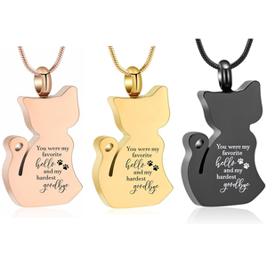 Pet için kedi kremasyon takı Urn kolye, cenaze külleri Urn Urn Urn kolye kolye anıt mücevherat - Product Image 1