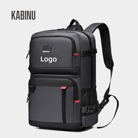Sac à dos pour ordinateur portable avec logo personnalisé, durable, résistant à l'eau, grand sac à dos multi-compartiments pour ordinateur, affaires, bureau, voyage