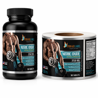 Étiquettes personnalisées pour compléments alimentaires masculins, autocollants imperméables pour bouteilles, étiquettes d'emballage pour compléments nutritionnels, impression de logo pour produits de santé