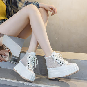 IStampromo regalos tendencia <span class=keywords><strong>Domingo</strong></span> otoño nuevo Muffin transpirable aumento interior zapatos de mujer superficie de malla pequeño blanco Casual deportes - Product Image 6