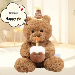 Boneka Beruang Kue Ulang Tahun Gaya Buku Merah Kecil Super Menyembuhkan, Mainan Boneka Beruang dari Kapas PP Super Lembut, Hadiah Hari Valentine - Product Image 4