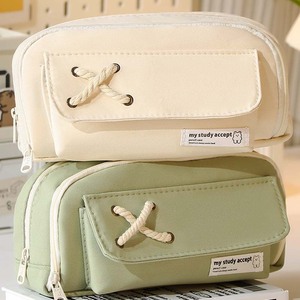 Trousse à crayons polyvalente en tissu, style tendance, avec décoration en corde, idéale pour le rangement des stylos au quotidien dans divers contextes - Product Image 1