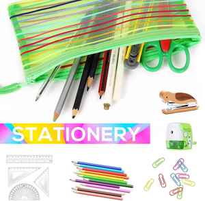 Transparent Colorful Plastic <b>Document</b> Pouch Bag <b>Document</b> <b>Holder</b> Nylon Mesh Zipper Pouch for Students and Exam Makeup Storage Bag - Product Image 5