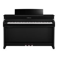 Piano droit haut de gamme Yamaha CLP-845PE à 88 touches et trois claviers pour la préparation aux examens de musique.