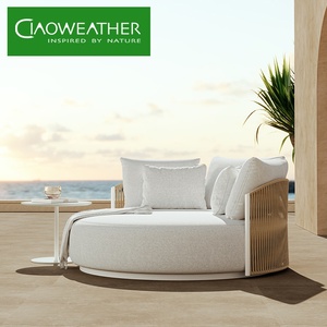 Mobilier d'extérieur : Chaise longue de piscine, <span class=keywords><strong>transat</strong></span> de jardin en aluminium, mobilier de patio en métal, chaise longue de terrasse, lit de repos en corde - Product Image 4