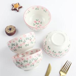 Wholesale Round Plain <b>White</b> Rice Porcelain High Quality Printing Ceramic Bowl - Product Image 4