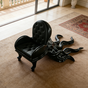 <span class=keywords><strong>Fauteuil</strong></span> Octopus en Fibre de Verre Thème Vie <span class=keywords><strong>Marine</strong></span> Créative, Chaise Statue Gothique Surdimensionnée, Pièce d'Art Décorative pour Salon Haut de Gamme - Product Image 2